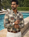 Men full sleeve printed shirt